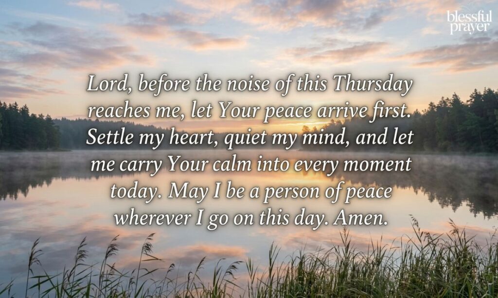 Thursday Morning Prayer for a Peaceful Start