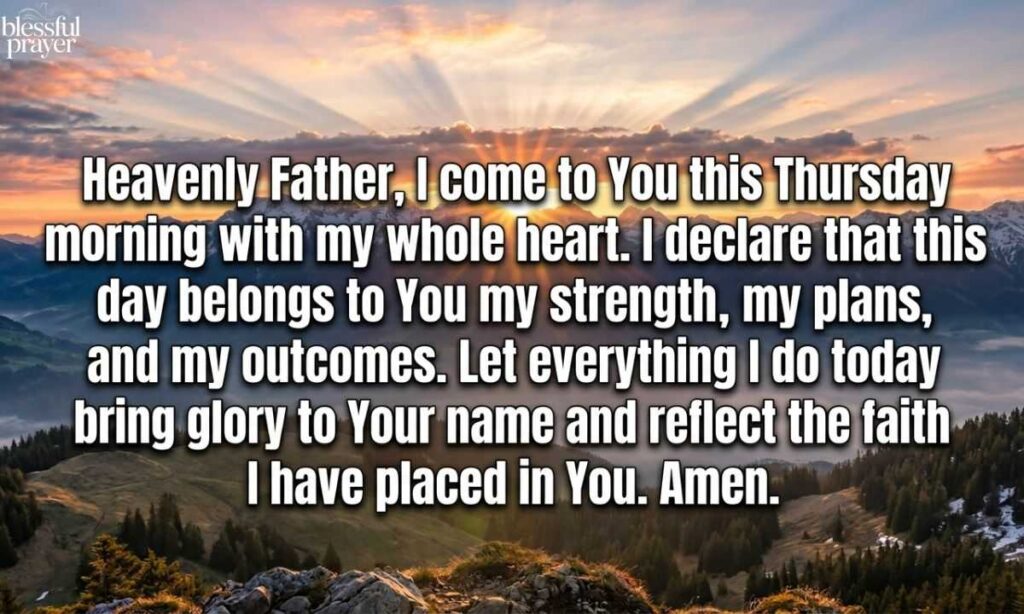 A Powerful Thursday Morning Prayer to Begin the Day