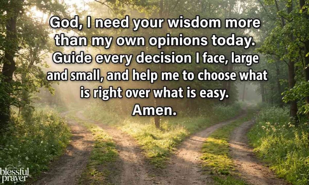 Morning Prayer for Wisdom in Decisions