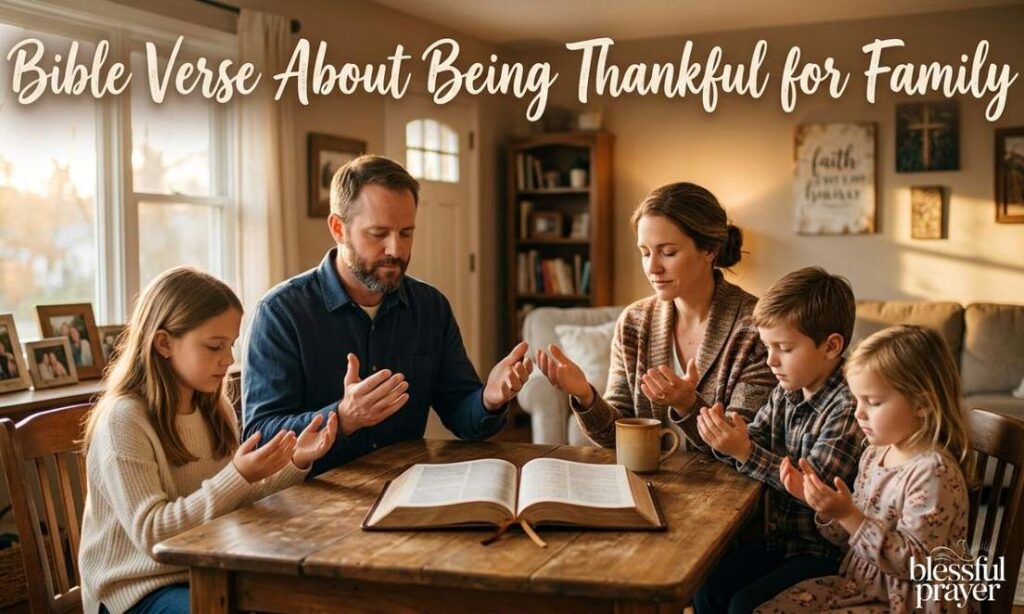 Bible verse about being thankful for family
